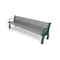 Frog Furnishings Gray 8' Heritage Bench with Green Frame PB 8GRAGFHER - alternate 1